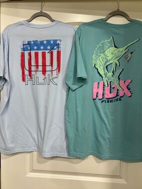 2 Huk Crewneck Logo Tees